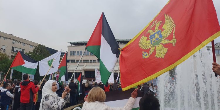 Podgorica: Veliki skup protiv genocida – Crna Gora za Palestinu