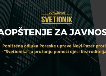 Poništena odluka Poreske uprave protiv “Svetionika”u pružanju pomoći djeci bez roditelja