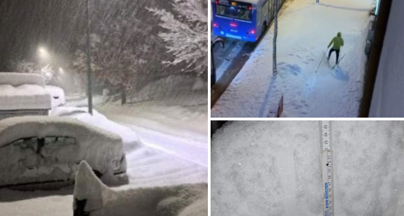 Snijeg prekrio Minhen, obustavljen javni prevoz i letovi