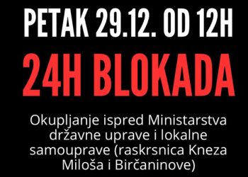 11. protest „Srbije protiv nasilja“počeo  ispred zgrade RIK-a, sutra blokada 24 sata