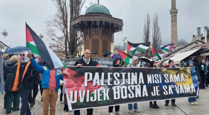 Sarajevo: Skup podrške  narodu Palestine, od Sebilja do trga Ubijene djece