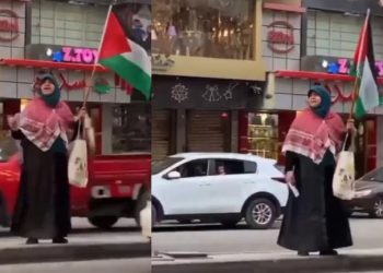 Snimak Egipćanke koja sama protestuje protiv agresije u Pojasu Gaze, slika stanja Arapa