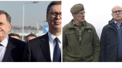 Dodik u prisustvu Vučića optužio Bošnjake da su opasnost za Srbiju
