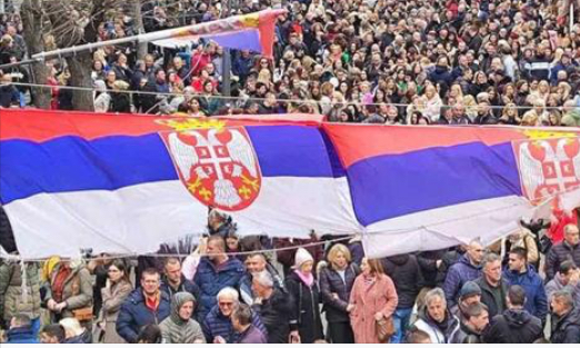 Sjeverna Mitrovica: Srbi protestovali zbog zabrane dinara na Kosovu