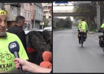 Makedonac i Bosanac biciklima krenuli na hadž u Mekku, ispratili ih porodica i rodbina