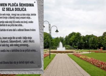 Na centralnom trgu postavljena spomen ploča šehidima iz Dolića, 52 borca iz Sandžaka
