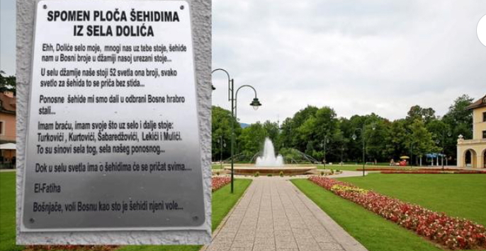 Na centralnom trgu postavljena spomen ploča šehidima iz Dolića, 52 borca iz Sandžaka