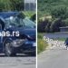 Prevrtanje auta u Novom Pazaru, povređen vozač golfa