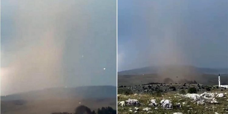 Tornado pogodio Sandžačko selo Doliće, letjeli crepovi i tukao grad VIDEO