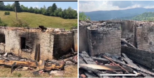 Nakon udara groma u potpunosti izgorjela kuća A. Hamidović iz Mojstira kod Tutina