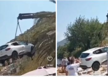 Crna Gora: Auto sletjelo sa puta u more, na plažu bilo kupača