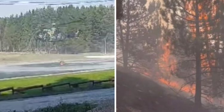 Sjenica: Požar se ubrzano širi, moguća evakuacija stanovništva. Helikopteri pomažu