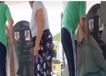 Neviđeni skandal, peli se i skrnavili mezar Rizvanovića i prenosili uživo na facebooku