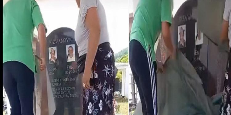 Neviđeni skandal, peli se i skrnavili mezar Rizvanovića i prenosili uživo na facebooku