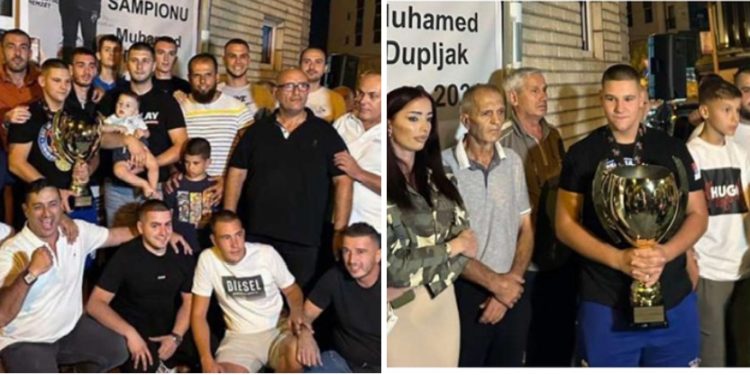 Pazarci dočekali šampiona kako dolikuje, kik-bokser Muhamed Dupljak stigao među svoje