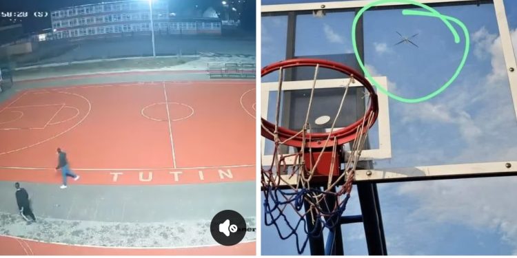 Tutin: Vandalizam na rekreacionom centru, kamere snimile razbijanje košarkaške table