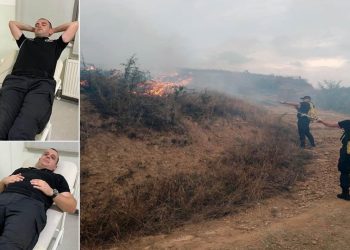 Dvojica komunalnih policajaca  završili na hitnoj nakon gašenja požara na Tepe brdu