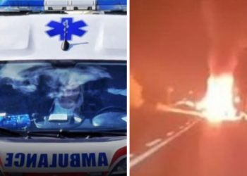 Strašna saobraćajna nesreća kod Kraljeva, jedno auto se zapalilo a druga dva smrskana