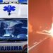 Strašna saobraćajna nesreća kod Kraljeva, jedno auto se zapalilo a druga dva smrskana