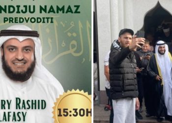 U posjeti Sandžaku boravi jedan od najboljih učača Kur’ana Rashid Mishary, na ikindja namazu u Tutinu
