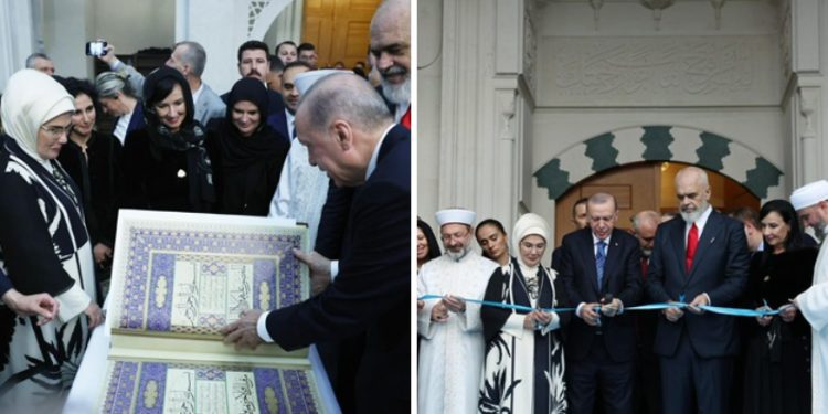 Tirana: Otvorena najveća džamija na Balkanu, Erdogan i Rama presjekli vrpcu