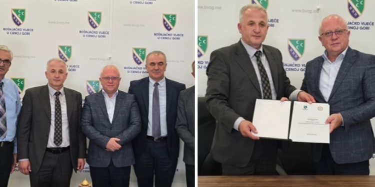 Podgorica: Sporazum o saradnji Bošnjačkog vijeća u Crnoj Gori i Udruženja građana porijeklom iz Sandžaka u BiH