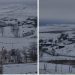 Prelijepa slika sela Braćak sa džamijom, prekriveni prvim snijegom
