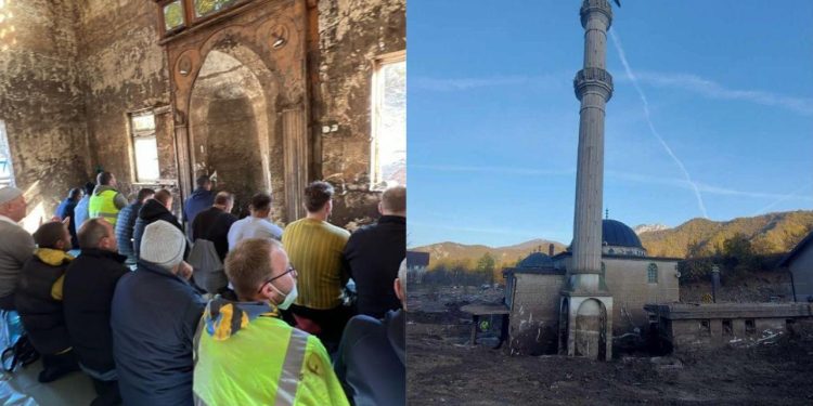 Obnova Džamije u Donjoj Jablanici: Zajedništvo u teškim trenutcima i prvi namaz