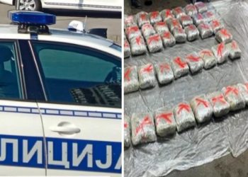 Tokom rutinske kontrole policija u autu pronašla preko 50 kilograma marihuane , uhapšen E.H.