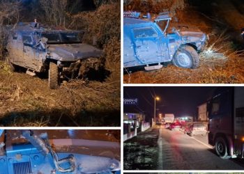 Saobraćajna nesreća na putu Severna Mitrovica – Raška: Povrijeđeni policajci