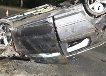 Saobraćajna nesreća u Požegi kod Novog Pazara, auto završilo na krovu
