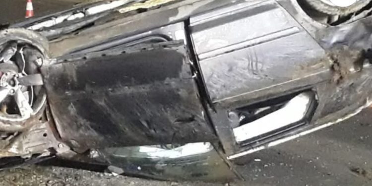 Saobraćajna nesreća u Požegi kod Novog Pazara, auto završilo na krovu