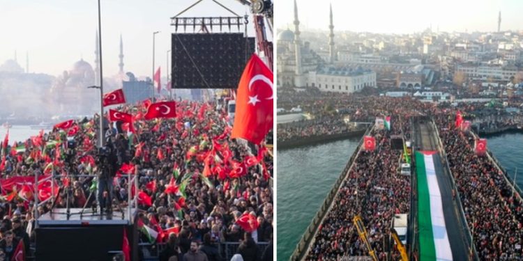 Veliki skup podrške narodu Palestine u Istanbulu: Stop genocidu, Izrael da odgovara