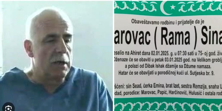 Odlazak dr. Sinana Marovca: Pionir hirurgije i simbol ljudskosti u Sandžaku