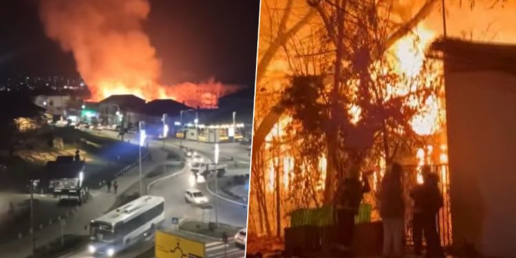 Kruševac: Veliki požar u jezgru grada, sva vatrogasna vozila na terenu