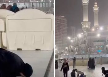Kiša ponovo obradovala vjernike u Mekki, posebno najmlađe VIDEO