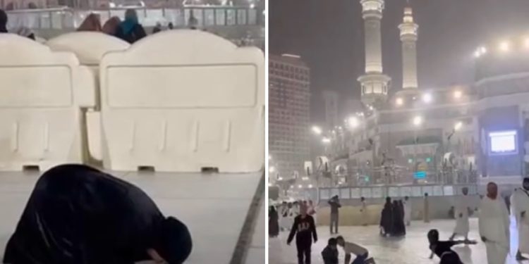Kiša ponovo obradovala vjernike u Mekki, posebno najmlađe VIDEO