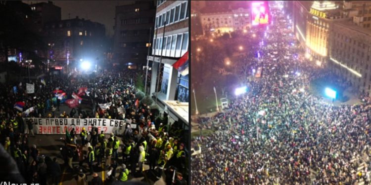 Veliki protest studenata ispred RTS-a: “Naše pravo da znamo sve”