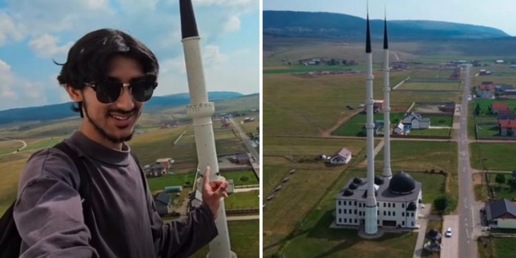 Poznati influenser na najvišoj minari: Jedinstveni prizor VIDEO