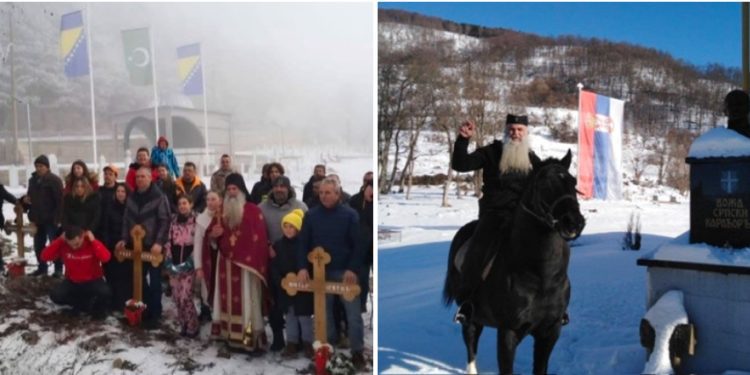 Iguman Luka opet provocirao Bošnjake, nakon što je postavljao krstove na šehidako mezarje