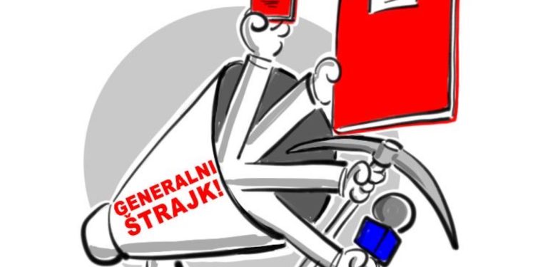 Podrška generalnom štrajku u Srbiji od strane Koalicije za slobodu medija