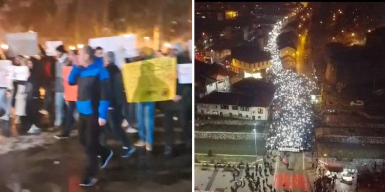 Najmasovniji protest u Sjenici i Novom Pazaru: Studenti, učenici i građani zajedno za pravdu