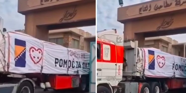BiH uputila veliku pomoć Gazi, konvoj šlepera stigao VIDEO