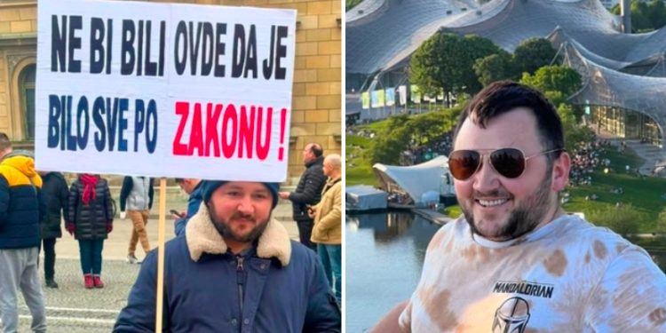 Esad Trtovac iz Šaronja kod Tutina poslao podršku studentima iz Njemačke
