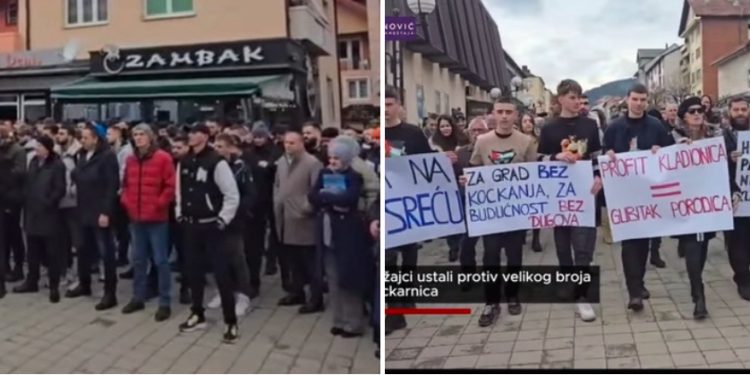 Rožajci složni u borbi protiv kladionica, miran protest u centru grada VIDEO