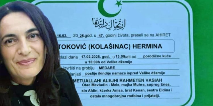 Nevjerica i tuga u Sjenici: Preminula Hermina Toković, profesorica hemija