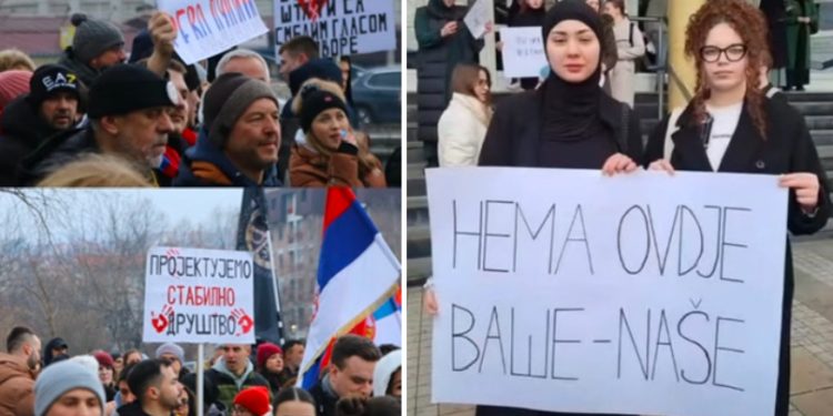 Novi Pazar: Najbolja poruka i slika sa protesta studenata, Merima i Natalija