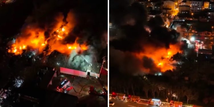 Veliki požar zahvatio reciklažni centar u Istanbulu