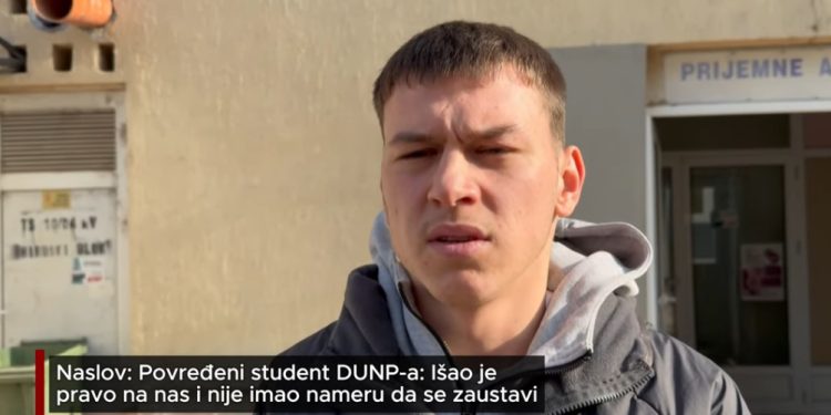 Novi Pazar: Napad na studenta tokom protesta na magistrali, Hamza Ziljkić povređen