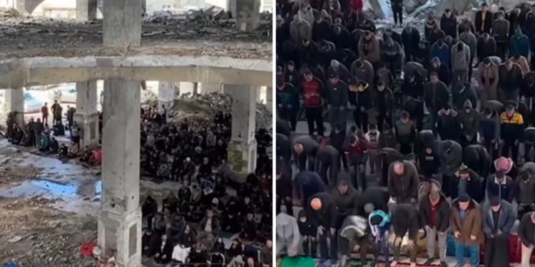 Palestinci klanjali džumu u porušenoj Al-Shafi džamiju VIDEO
